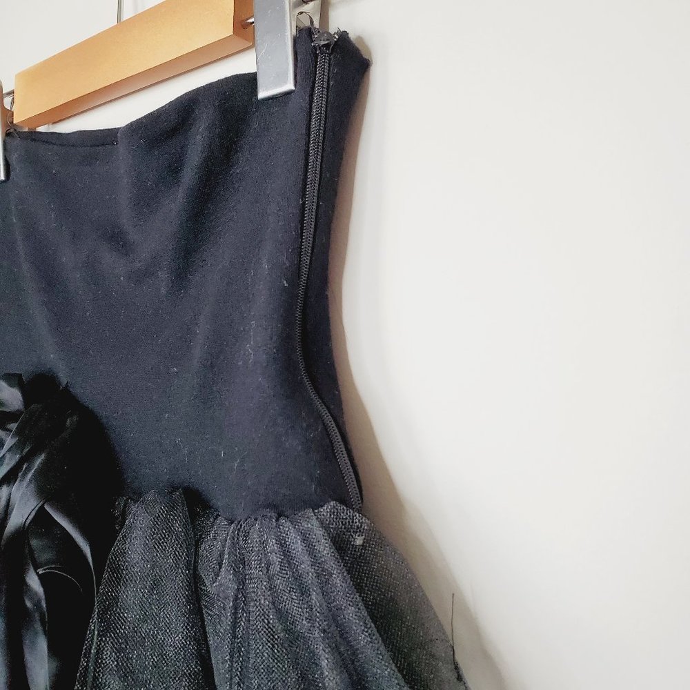 VINTAGE RECTANGLE BLANC PARIS Black Tulle Skirt - Picture 9 of 15